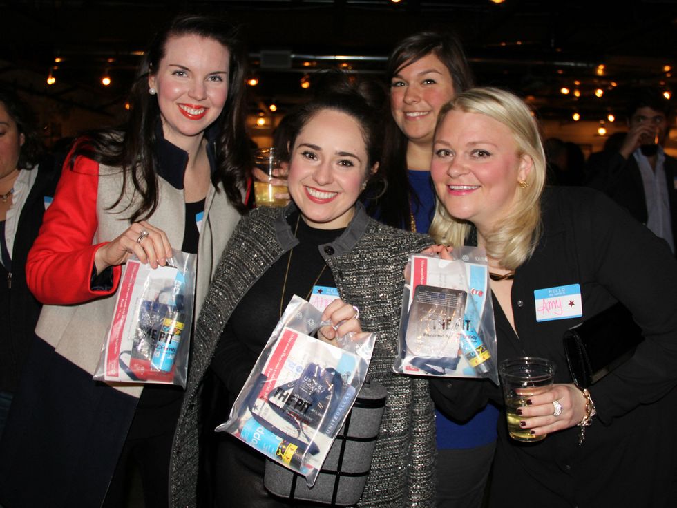 Sarah Hayes-Davis, Anne DeFlippo, Estelle Garza, Amy Boyd, united way pecan lodge kick off party