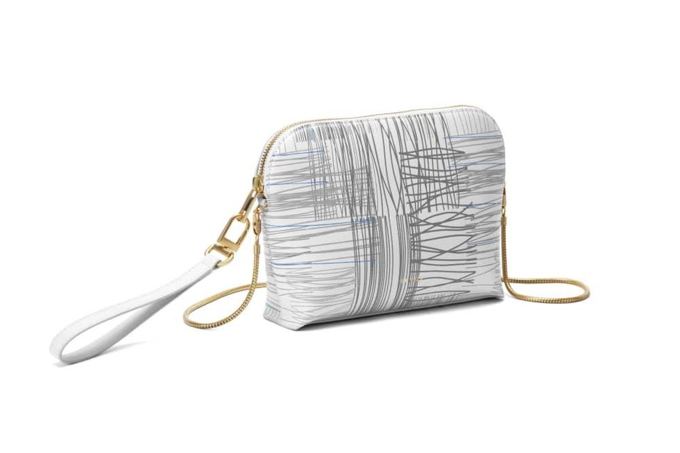 Sarah White Gray Bag