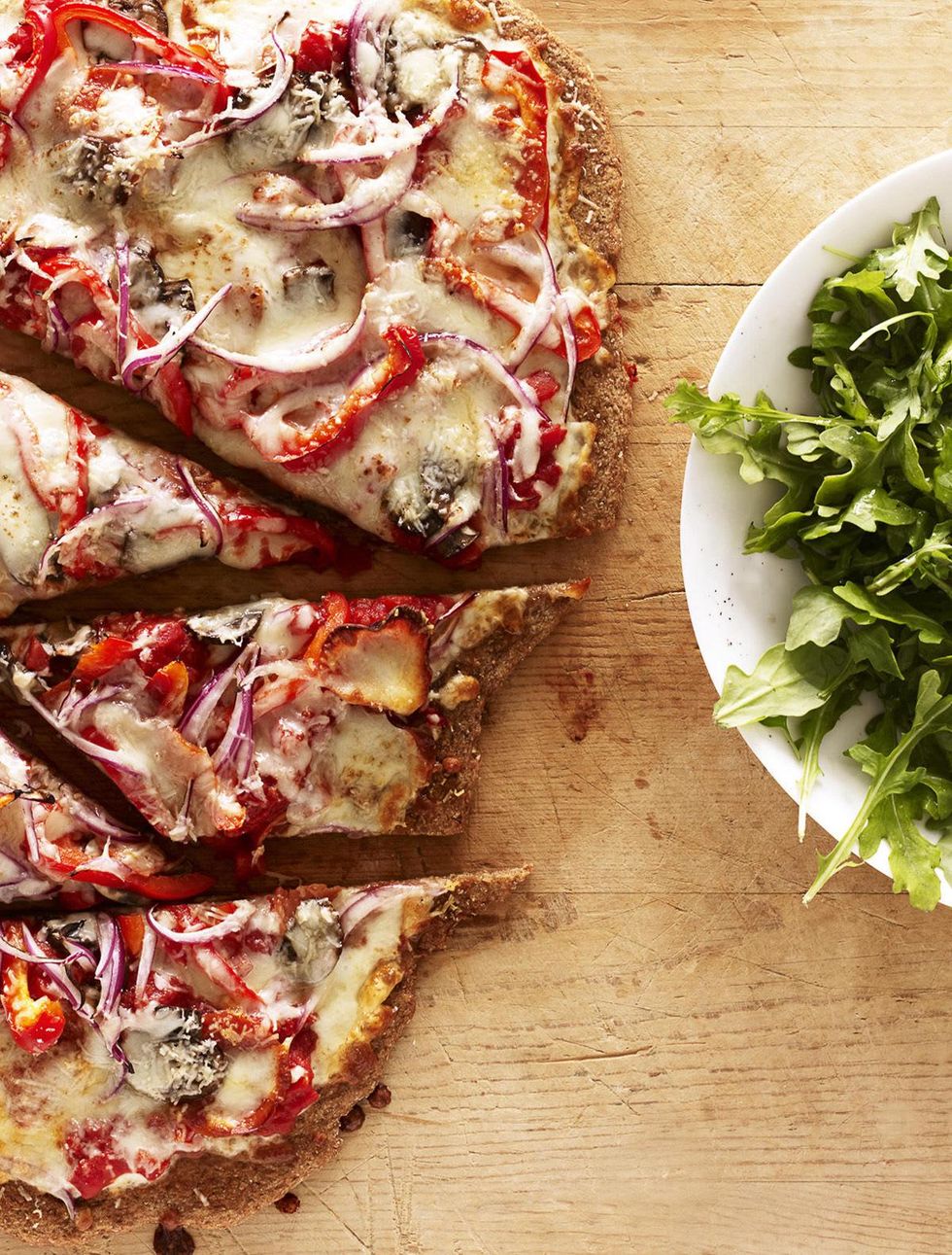 Savor and Relish pizza and salad