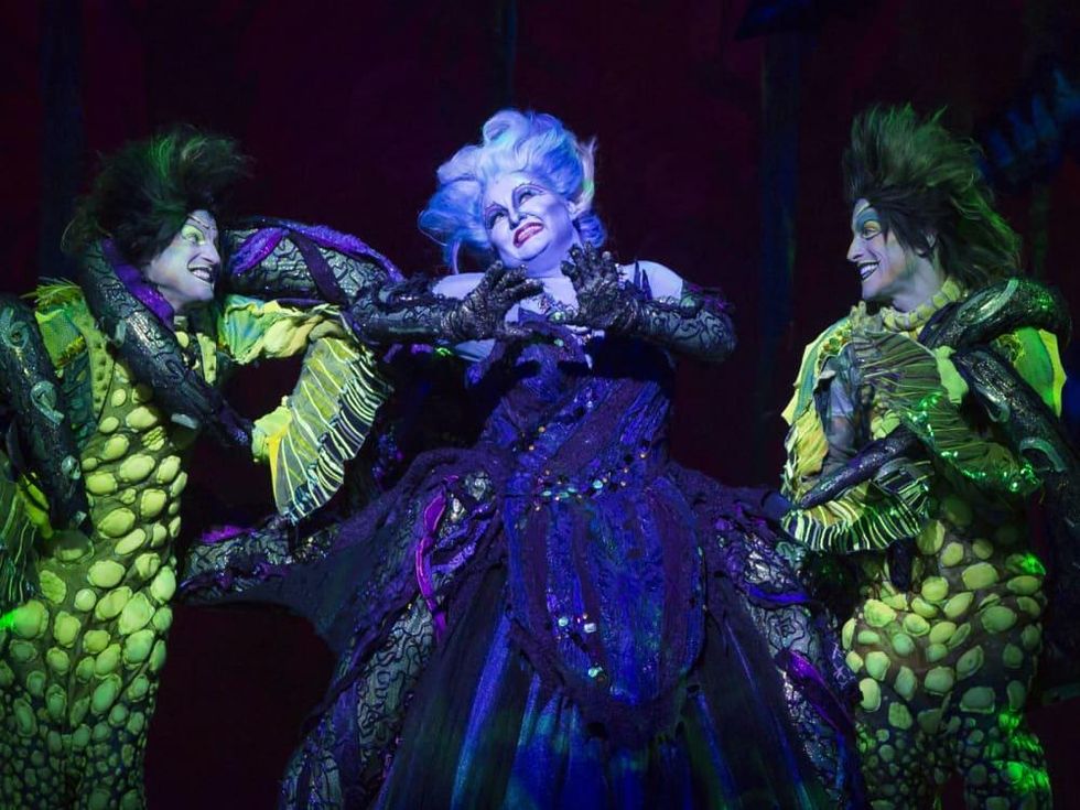 Scott T. Leiendecker, Jennifer Allen, and Jeffrey Christopher Todd in The Little Mermaid