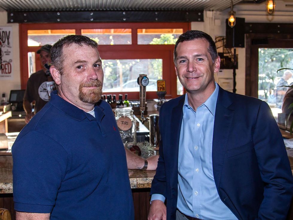 Scotty Hardin, Ken Clayton at Carry The Load fundraiser dinner at Pecan Lodge