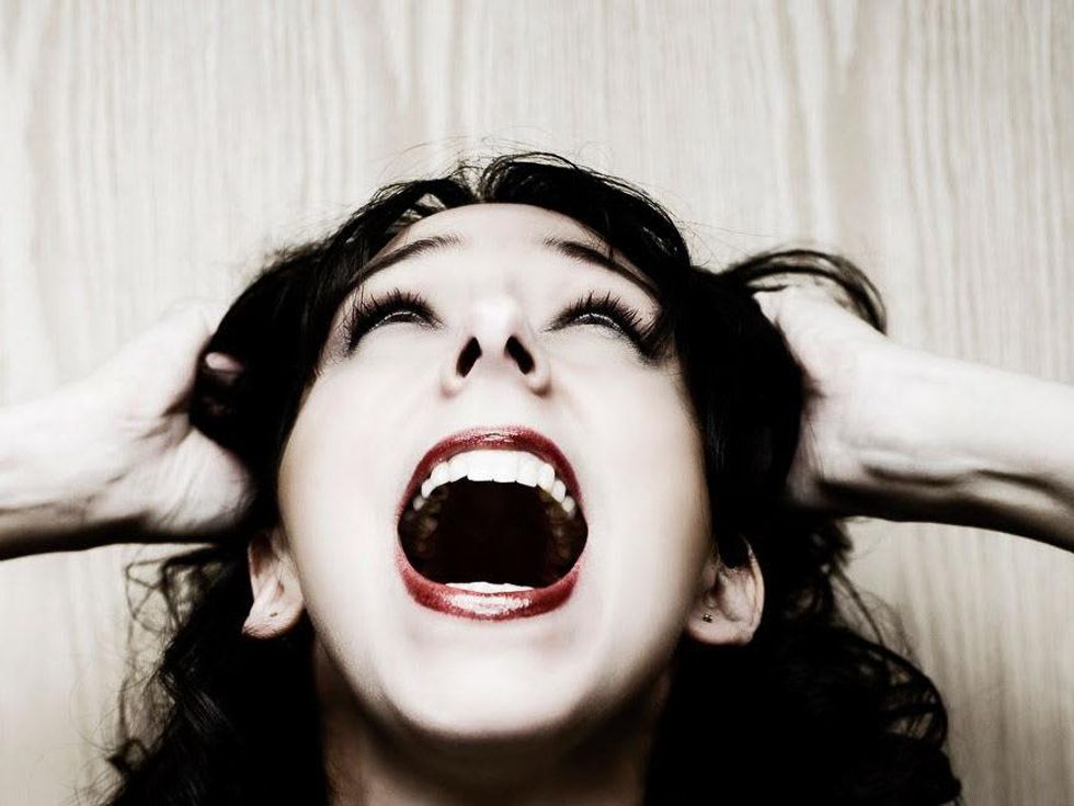 Screaming woman