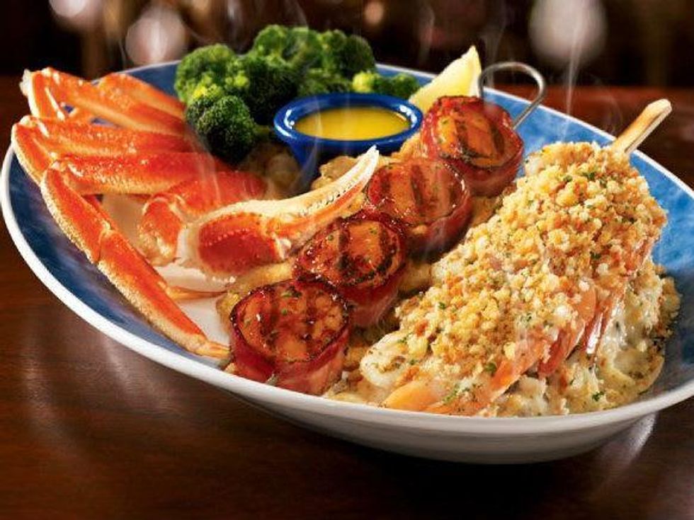 Seafood platter at Red Lobster