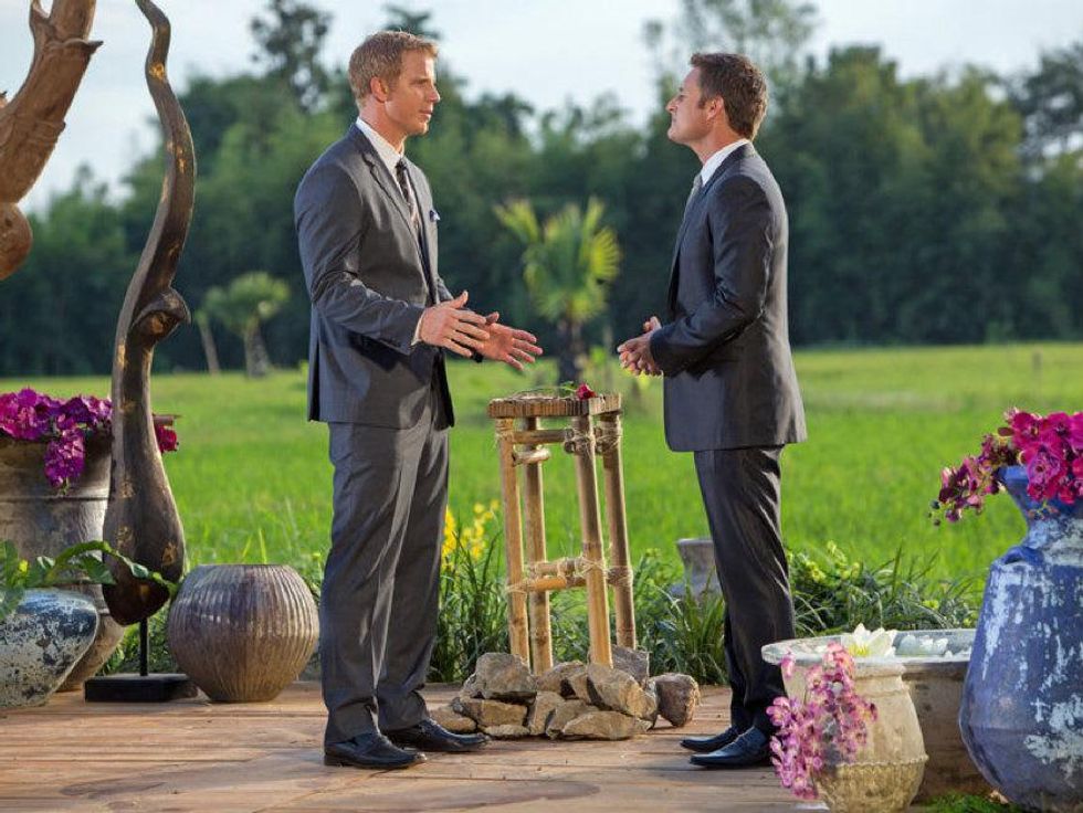 Sean Lowe and Chris Harrison of The Bachelor