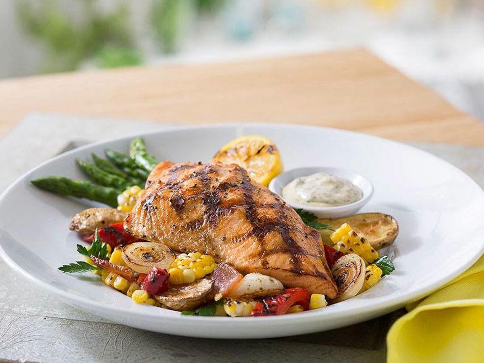 Seasons 52 Copper River Salmon dish