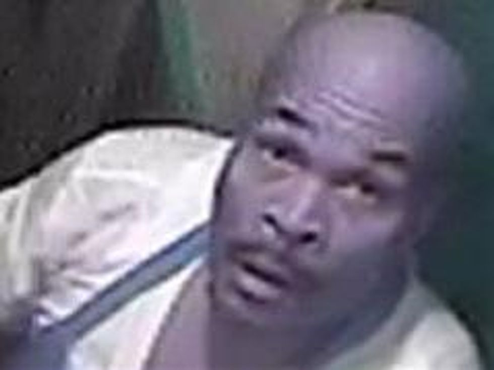 Security camera footage of thief