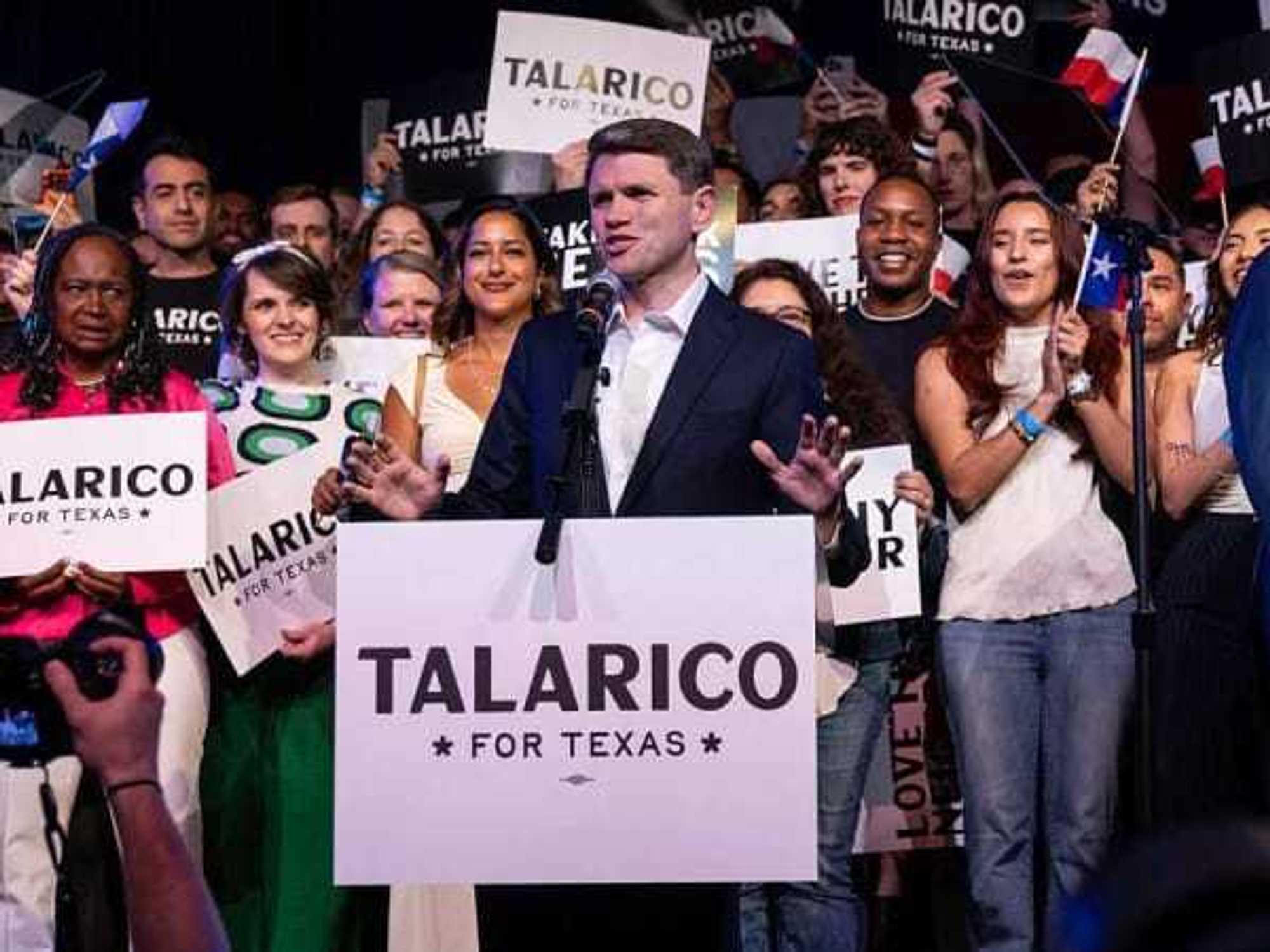 Senate Candidate James Talarico Holds Primary Night Event