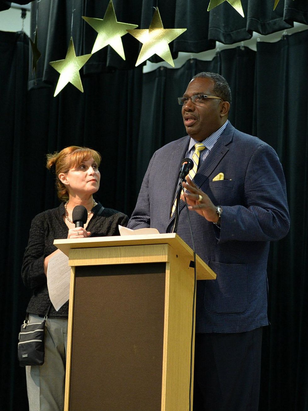 Senator Royce West, belk uniform giveaway