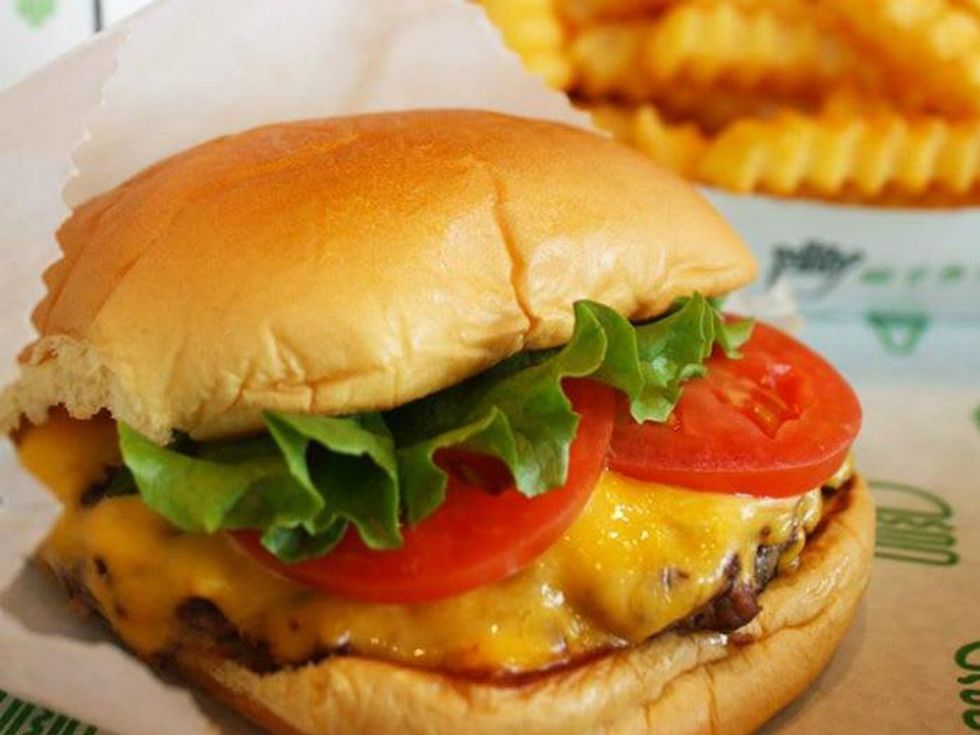 Shake Shack Burger and Fries Closeup