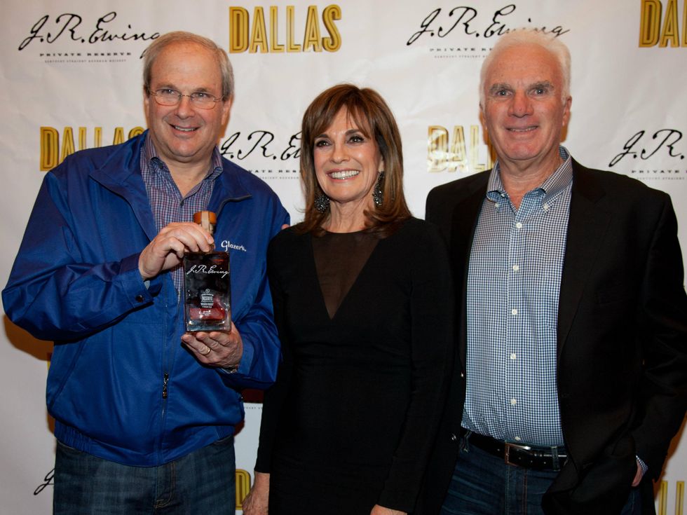 Shelly Stein, Linda Gray and Bennett Glazer , JR Ewing Bourbon launch party