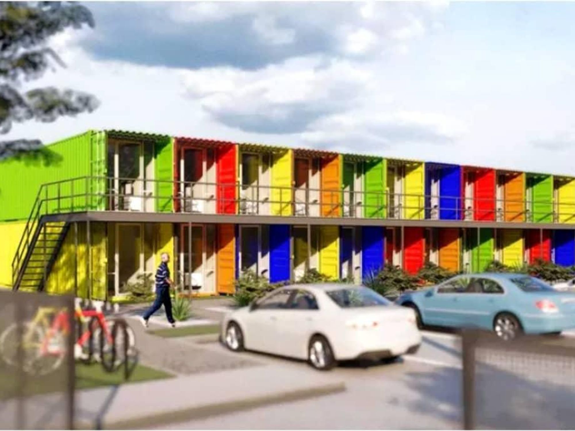 Shipping container housing