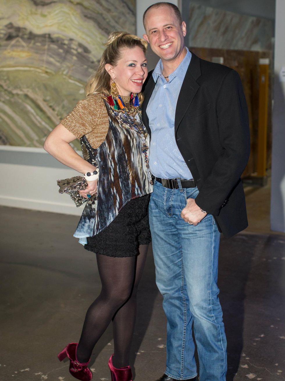 Shona and Arlo Gilbert, light the runway kick off event