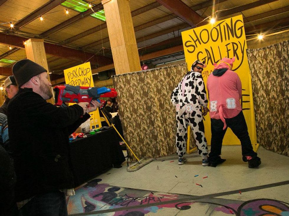 Shooting gallery at Meat Fight 2014