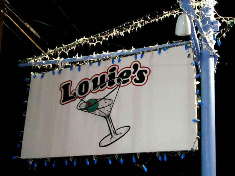Sign of Louie's restaurant in Dallas