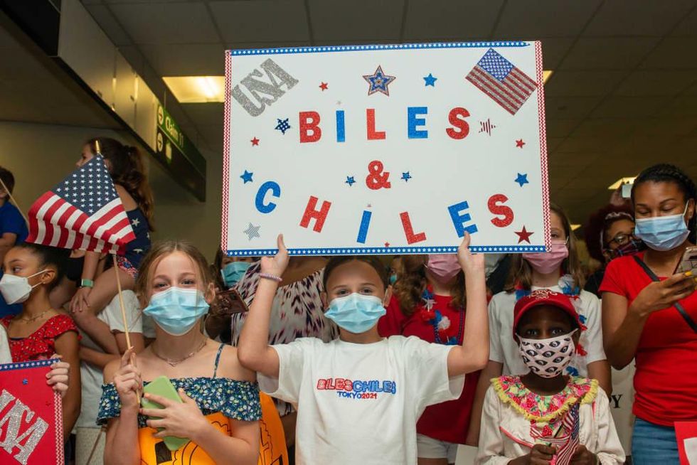 Simone Biles comes home Houston Bush Intercontinental