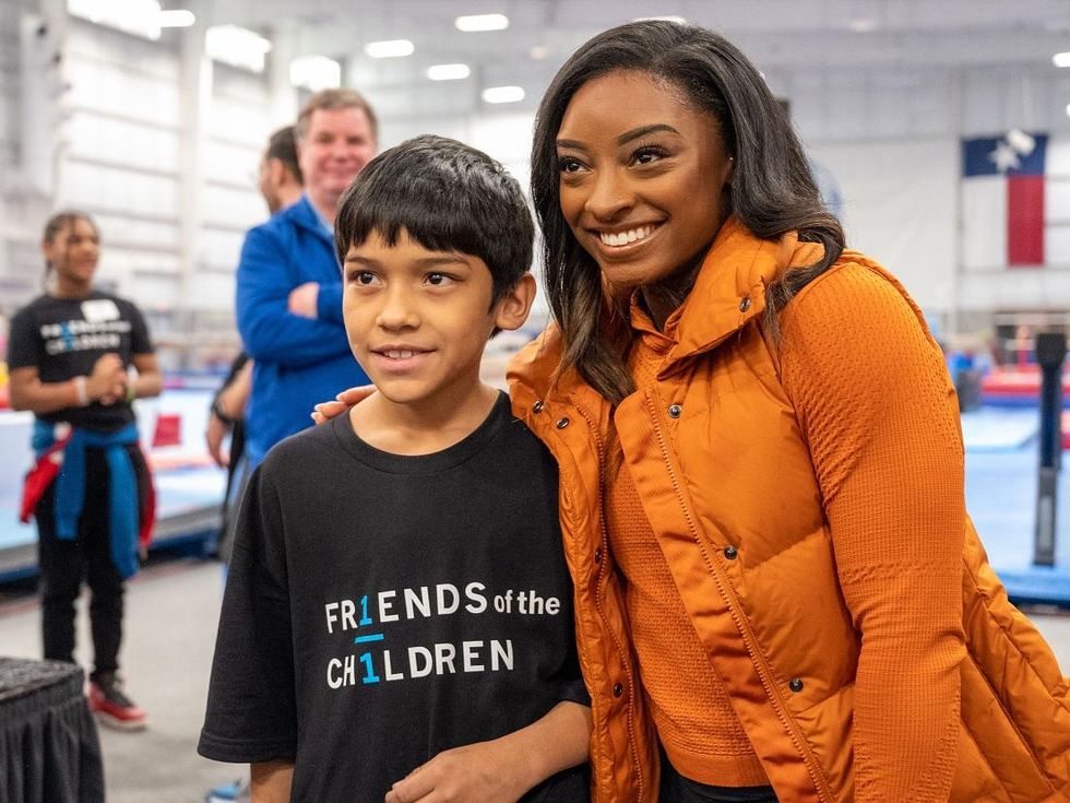 Simone Biles fan kid Houston Friends of the Children