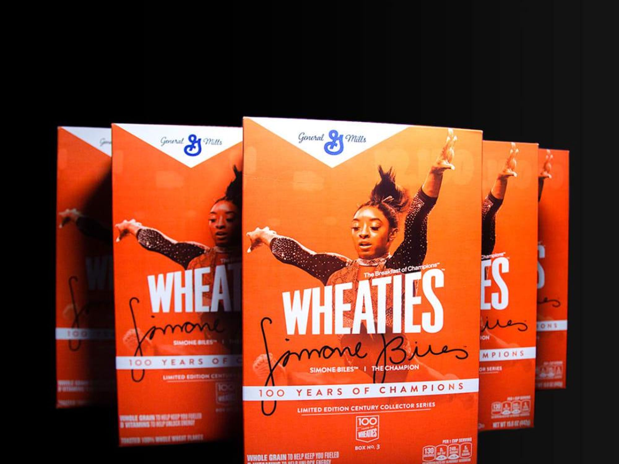 Simone Biles Wheaties box