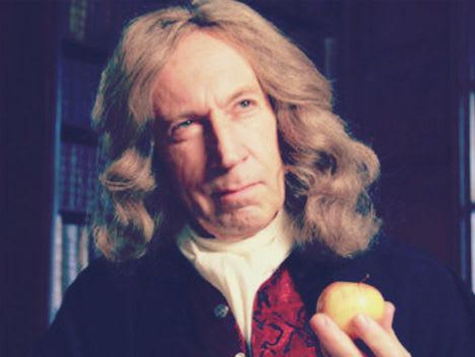 Sir Isaac Newton with an apple
