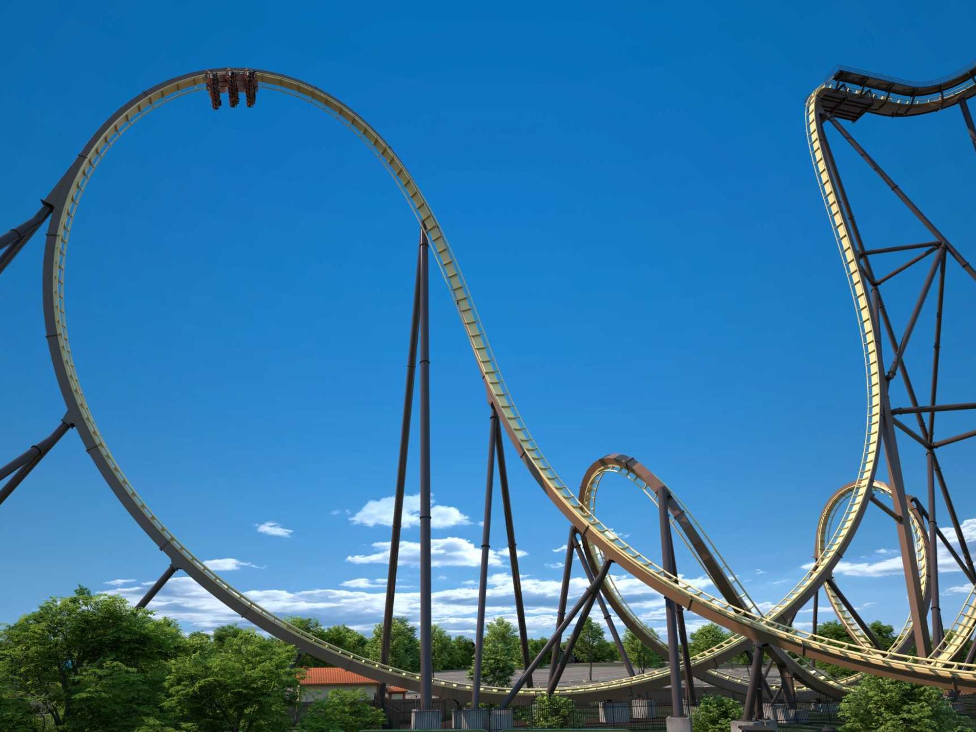 Six Flags roller coaster
