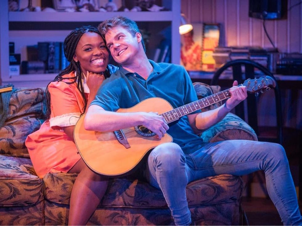 Sky Williams and Kyle Igneczi in "The Legend of Georgia McBride" at Uptown Players