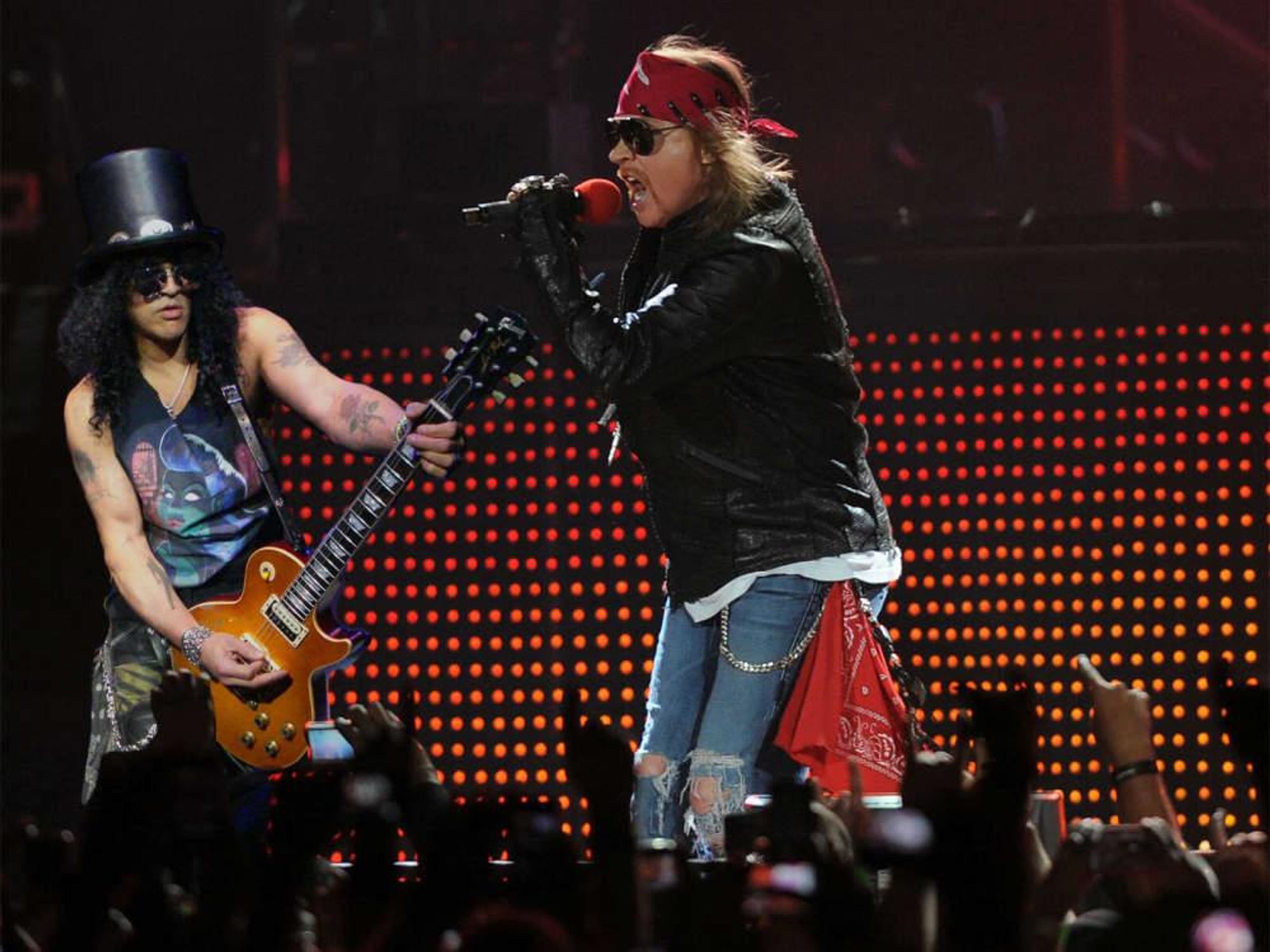 Slash and Axl Rose from Guns N' Roses