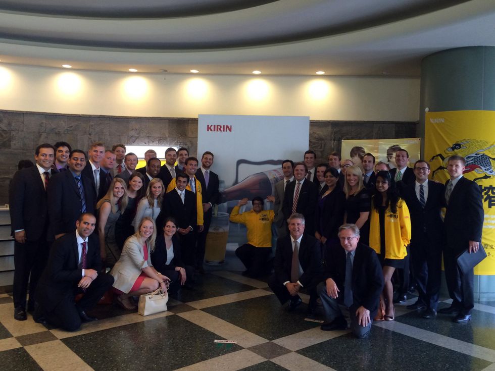 SMU Cox students visiting Kirin in Tokyo