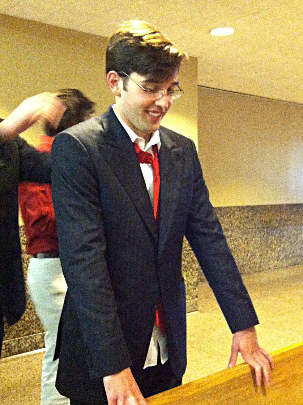 SMU student Donald Cuba at a Dallas county courtroom