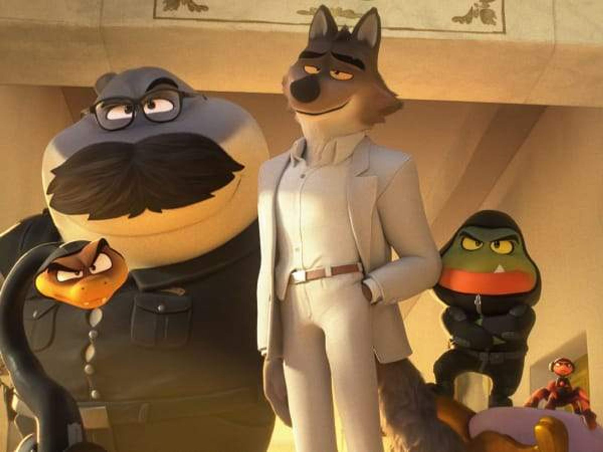 Snake, Shark, Wolf, Piranha, and Tarantula in The Bad Guys 2