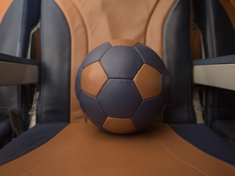 Southwest Airlines recycles seat leather to make soccer balls