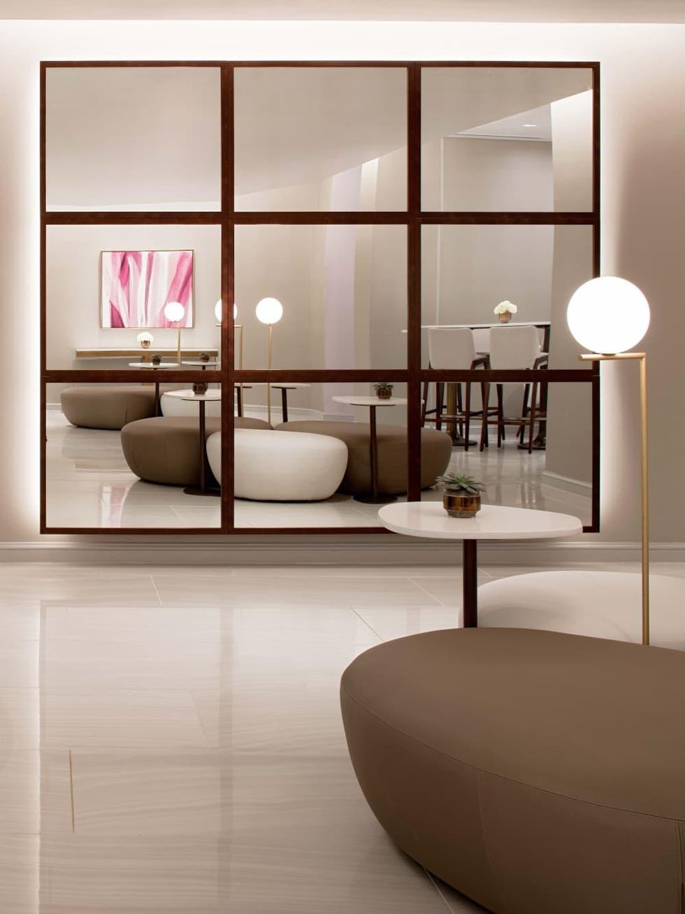 Spa foyer with window, Spa at Hotel Crescent Court