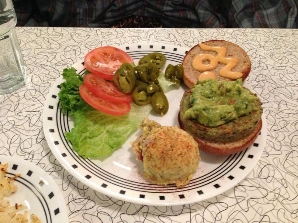 Spiral diner veggie burger