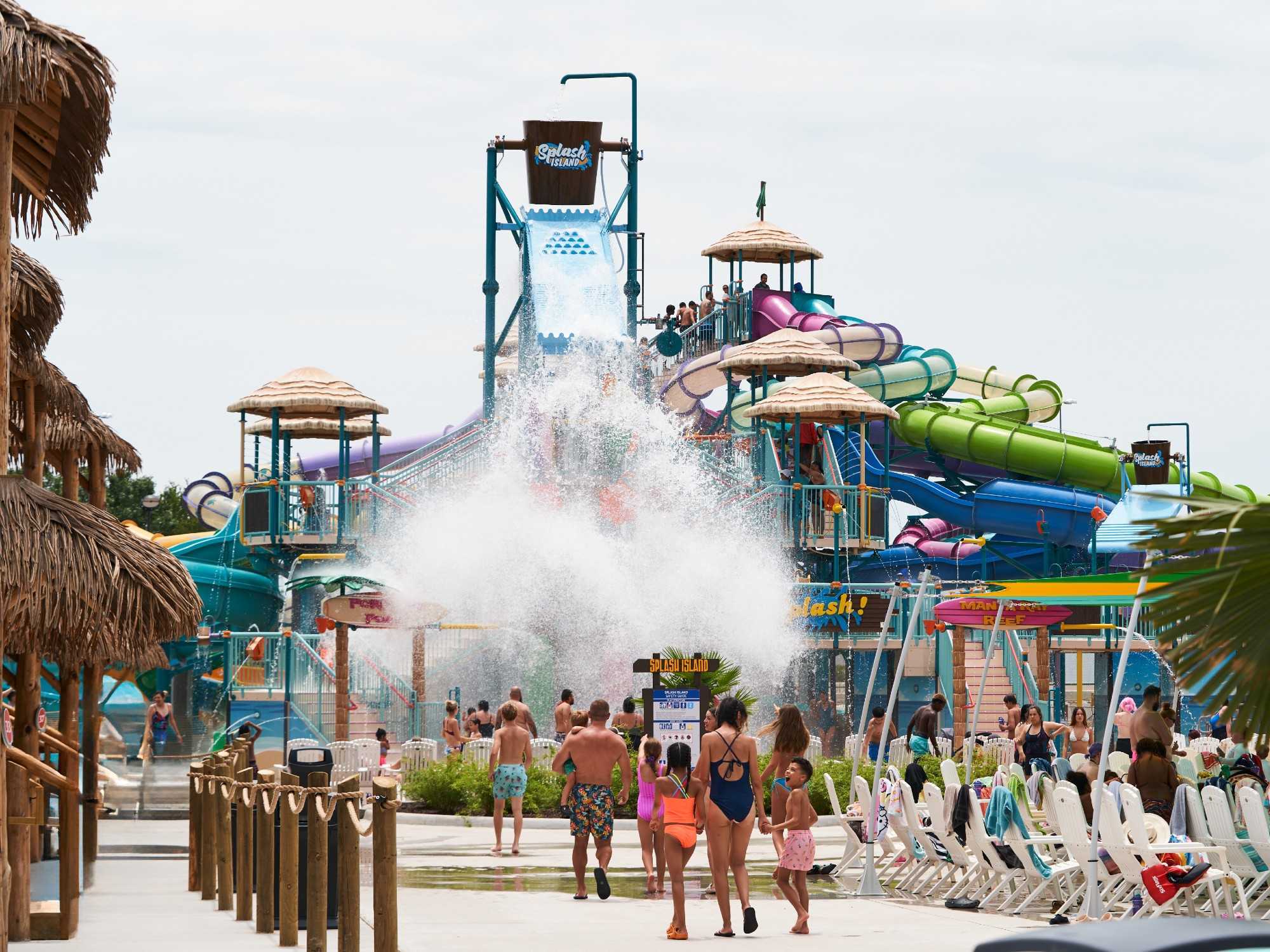Splash Island at Hurricane Harbor Arlington