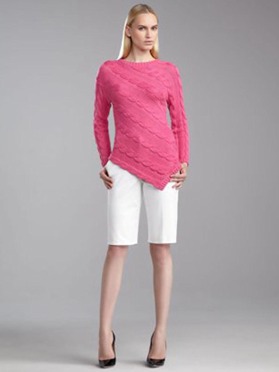 St. John Collection emma stretch cotton Bermuda shorts