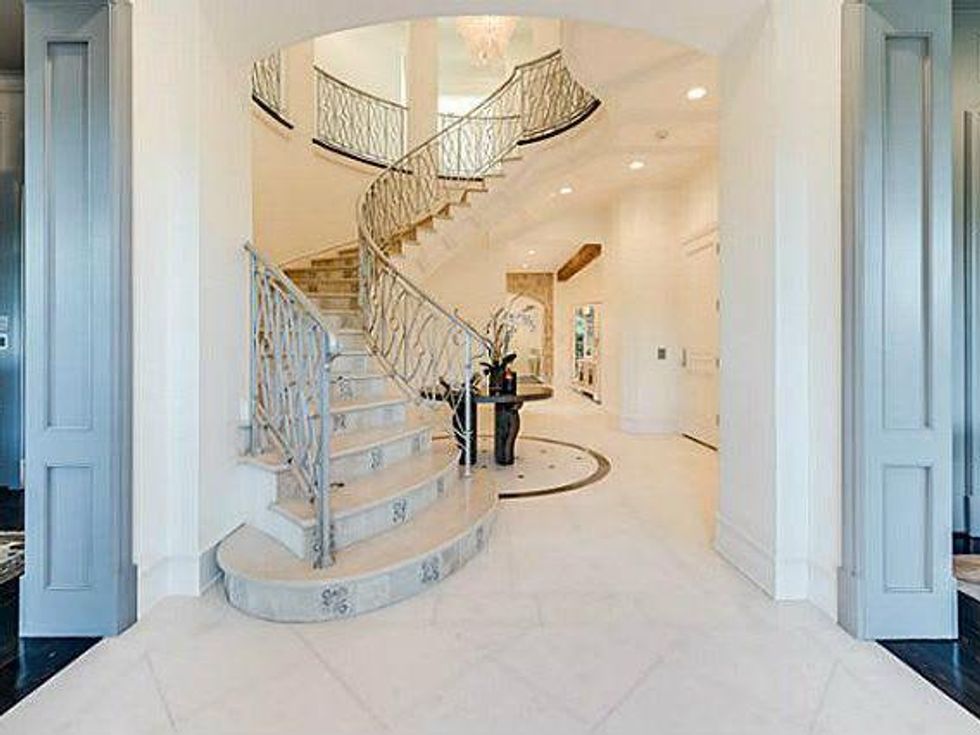 Staircase in Brenden Morrow's home in Dallas
