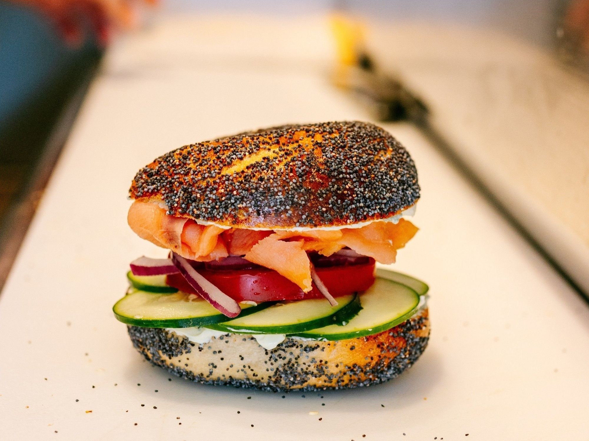 Starship Bagel sandwich