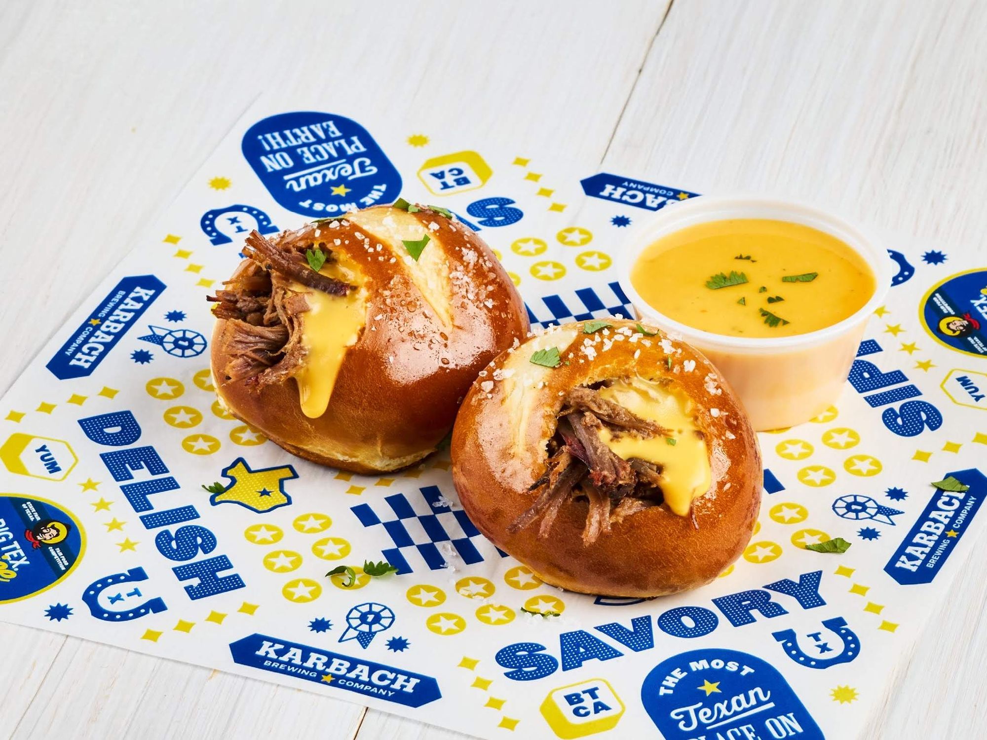 State Fair Big Tex finalist brisket and brew pretzels