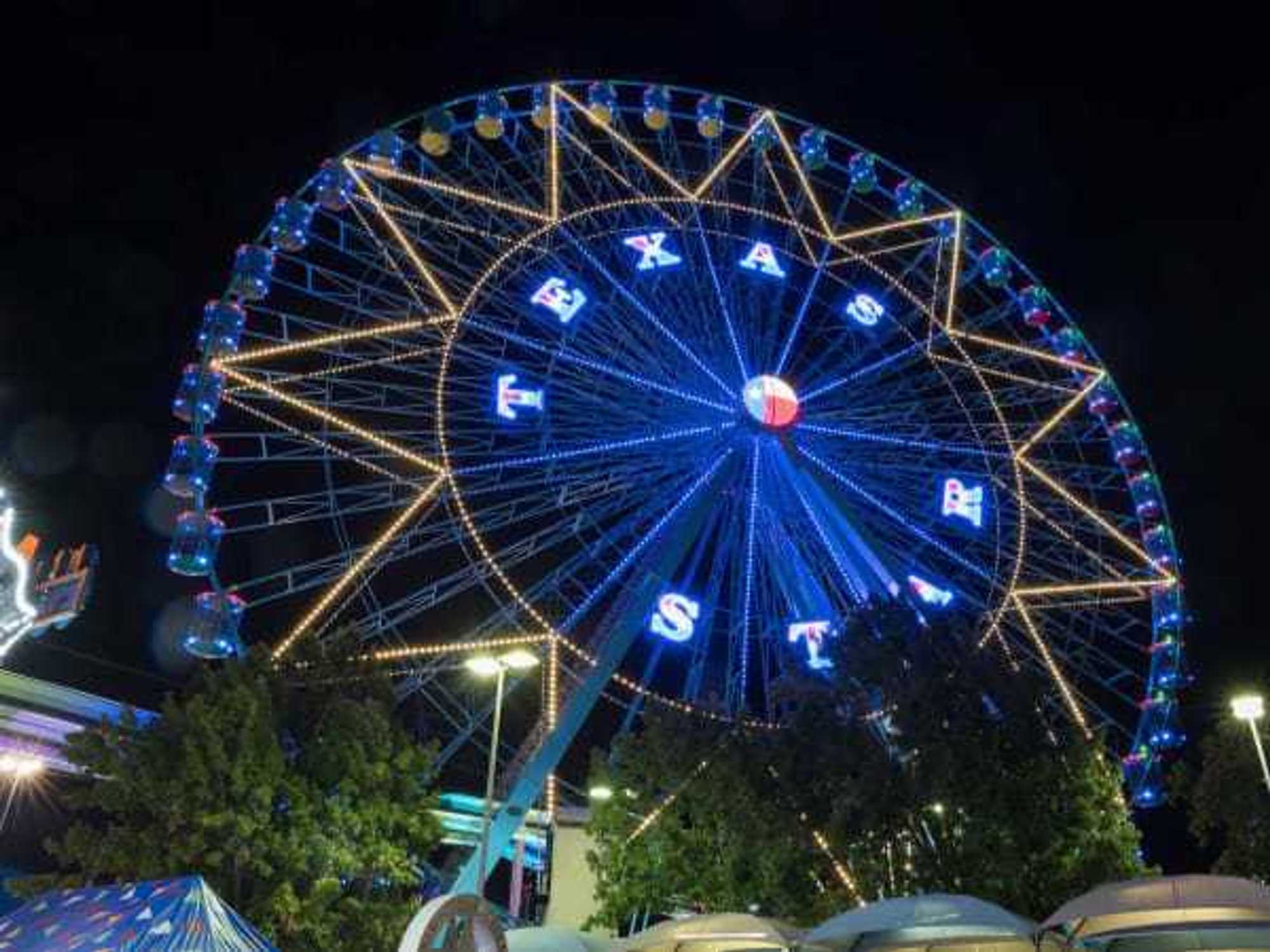 State Fair of Texas Ferris wheel at night