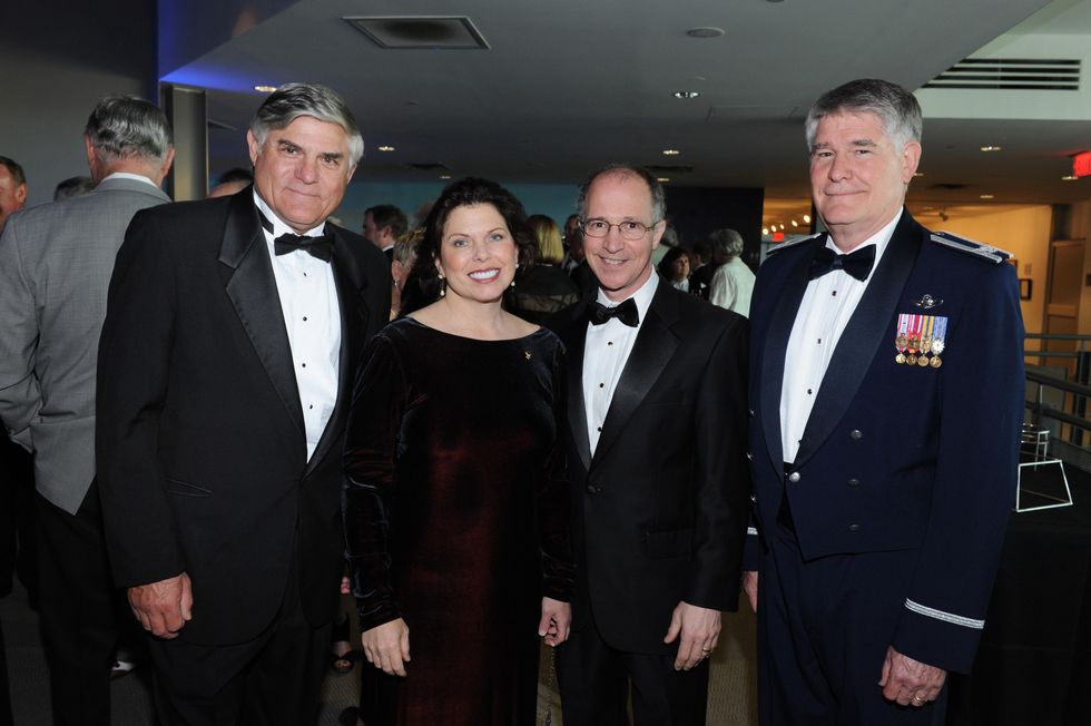 Steve Van Buren, Mary Ellen Weber, Jerome Elkind, Larry Van Buren, Frontiers of Flight Museum Gala