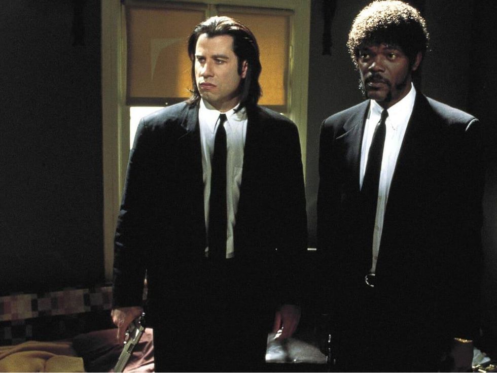 still of John Travolta and Samuel L. Jackson in Pulp Fiction by Quentin Tarantino