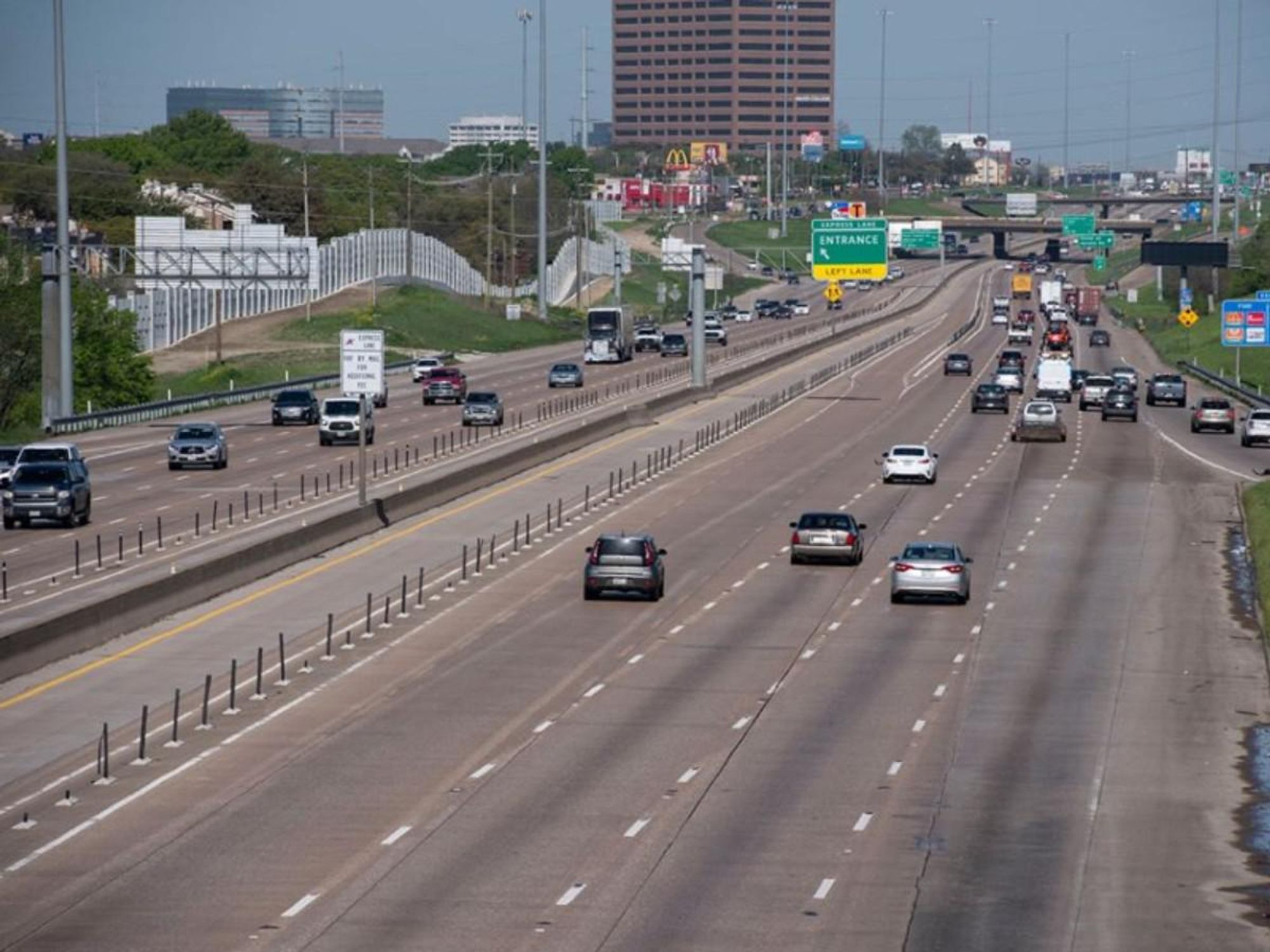 Stretch of I-635 east of US 75 as of April 2020