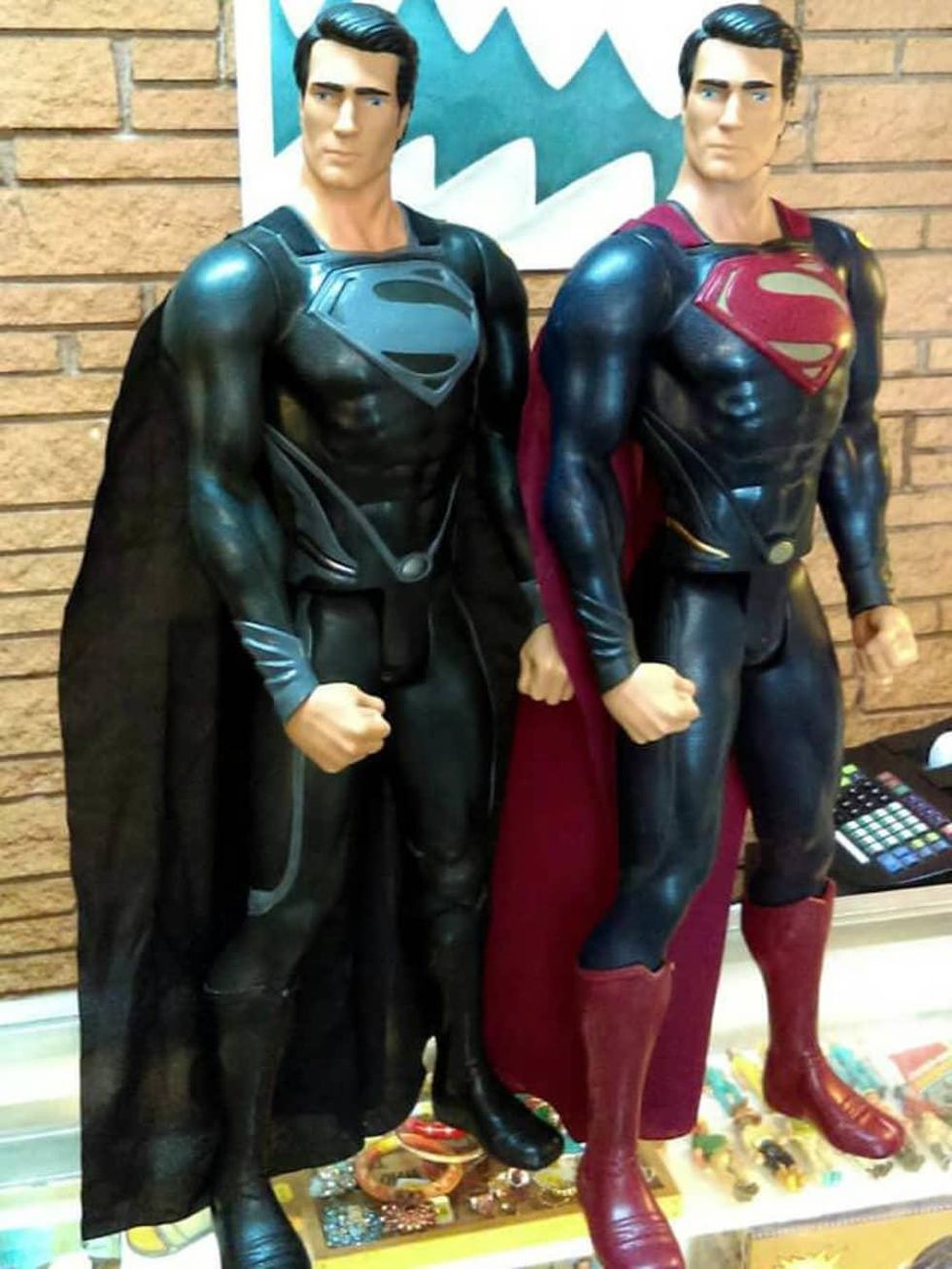 Superman figurines at Piranha Vintage store in East Dallas
