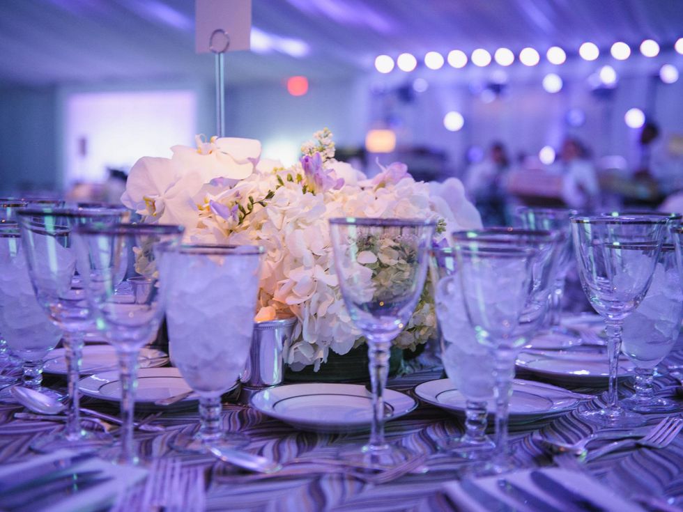 Table setting at Art Ball 2014