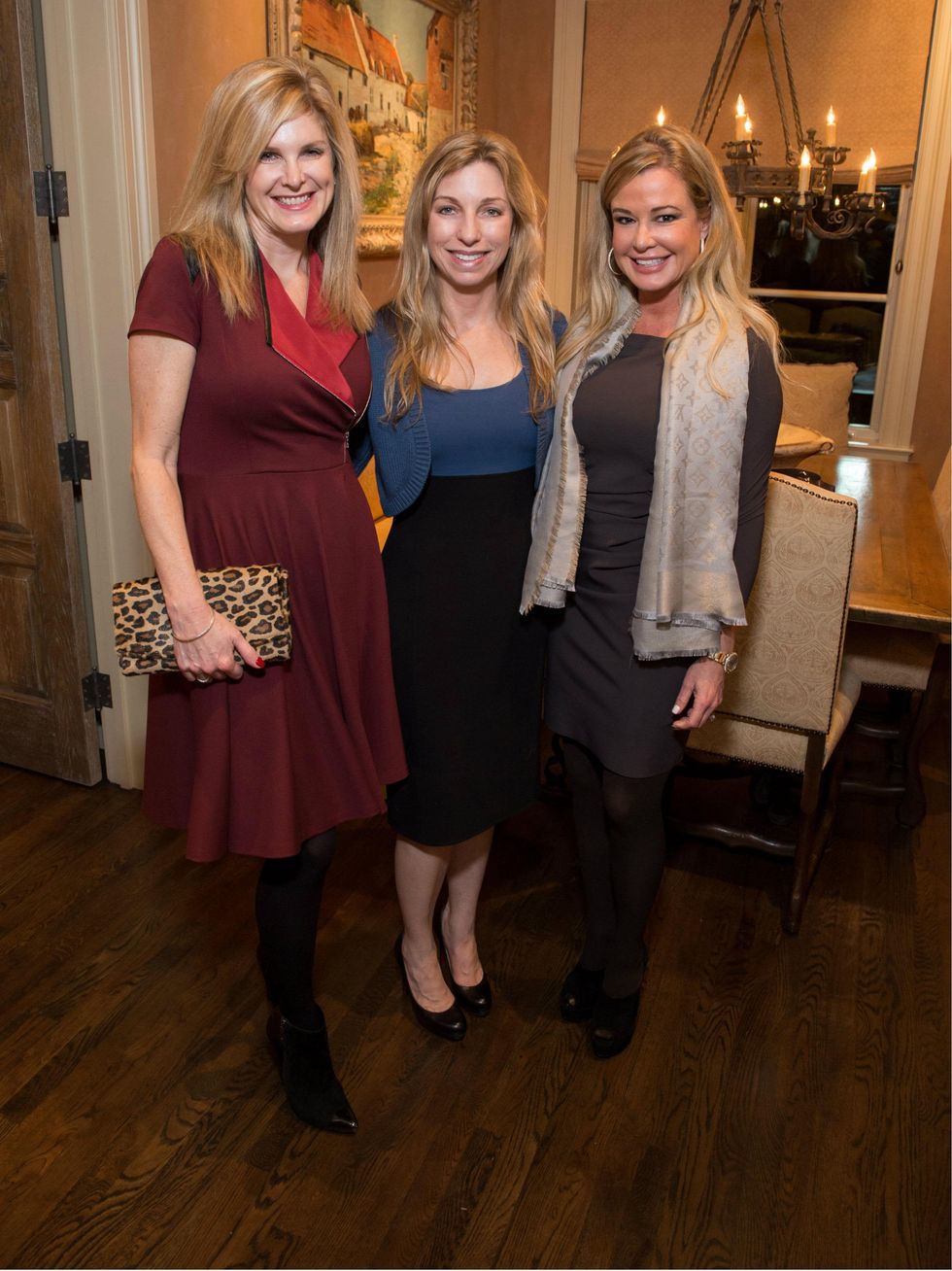Tanya Foster, Kris Johnson, Holly Deason, art ball kickoff party