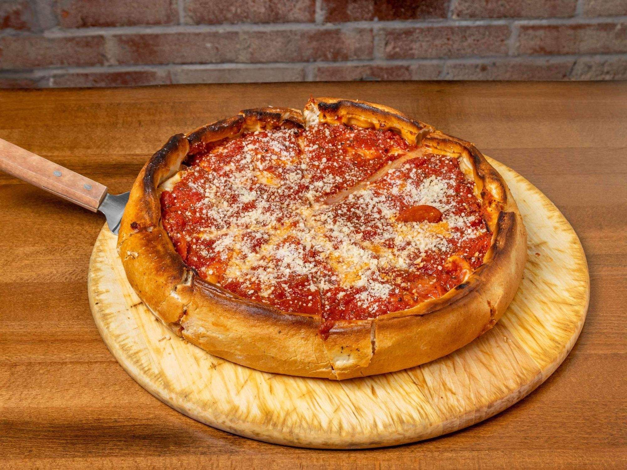 Taste of Chicago deep dish pizza