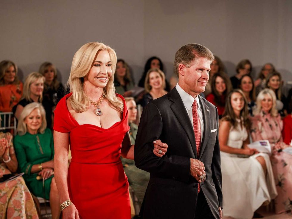 Ten Best Dressed Hall of Fame honoree Tavia Hunt with Clark Hunt.