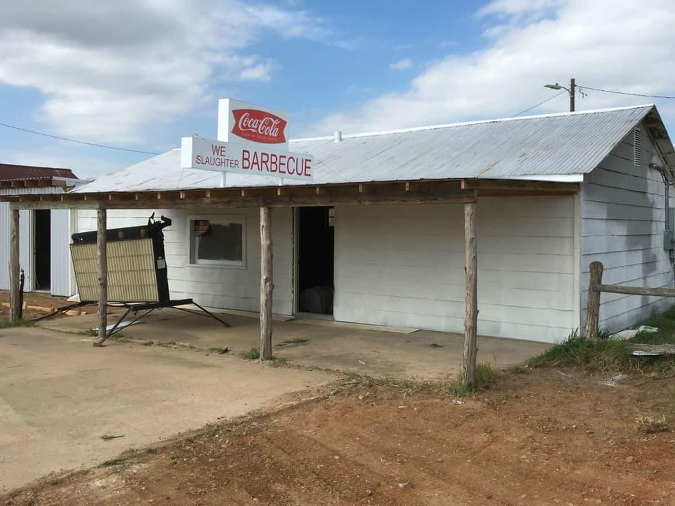 Texas Chain Saw Massacre Gas Station We Slaughter Barbecue restaurant resort front