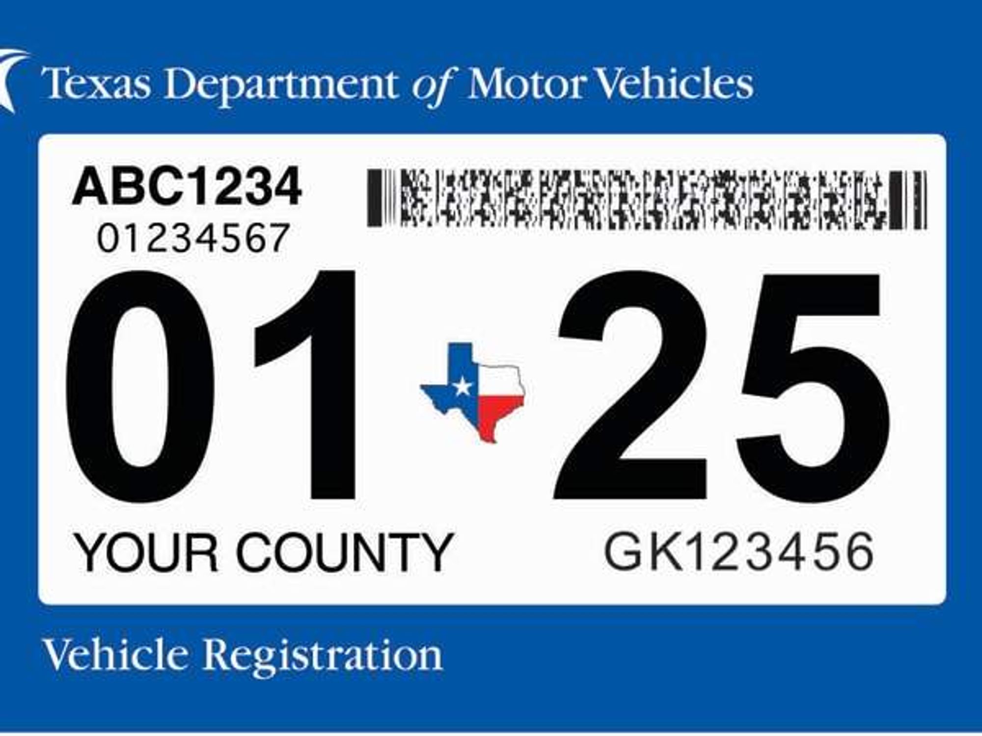 Texas inspection sticker