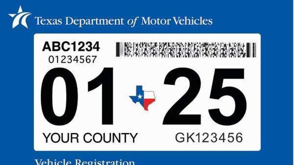 Texas inspection sticker