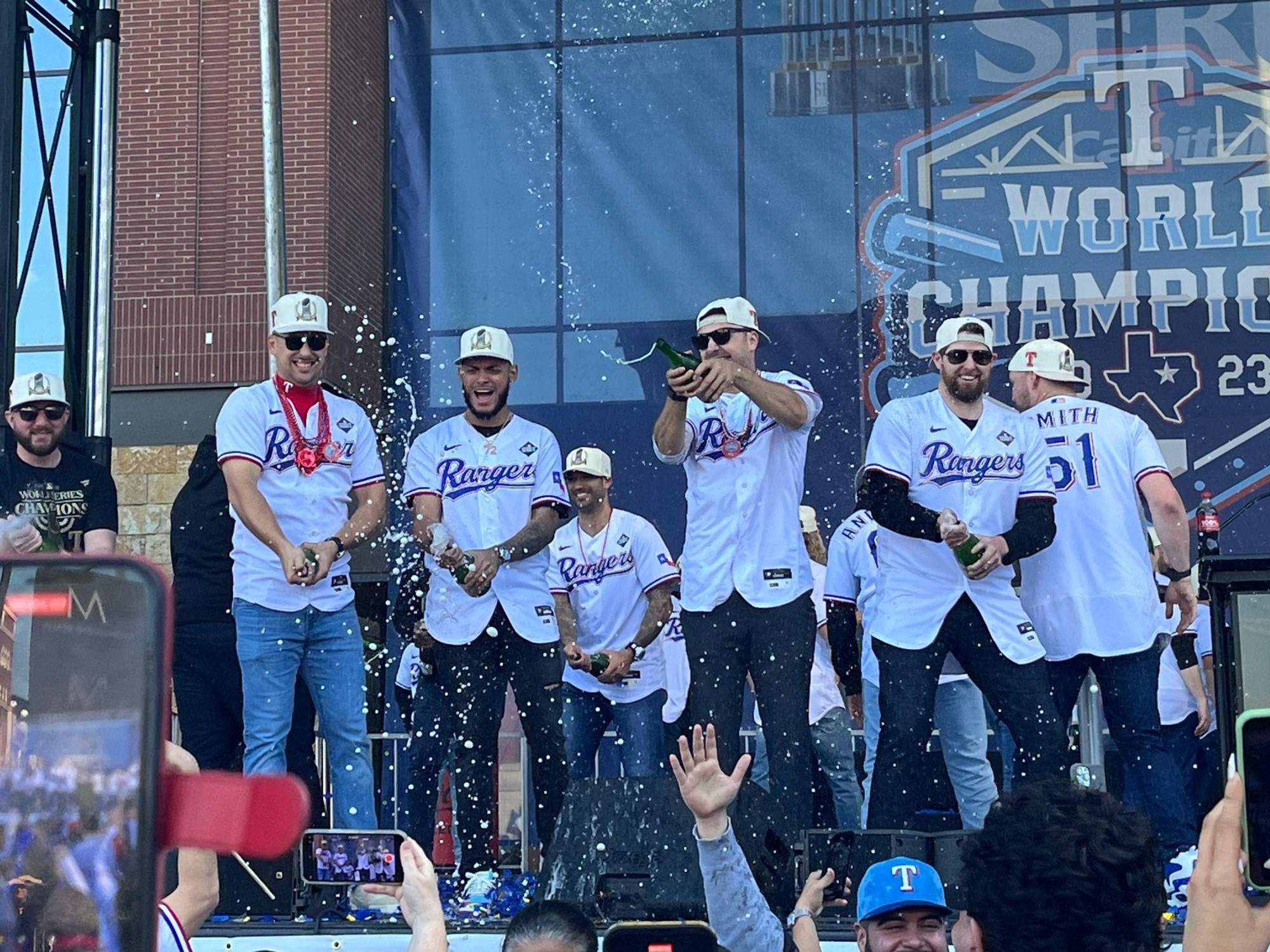 Tx Rangers Parade Thousands celebrate World Champs Texas Rangers at parade in Arlington ...