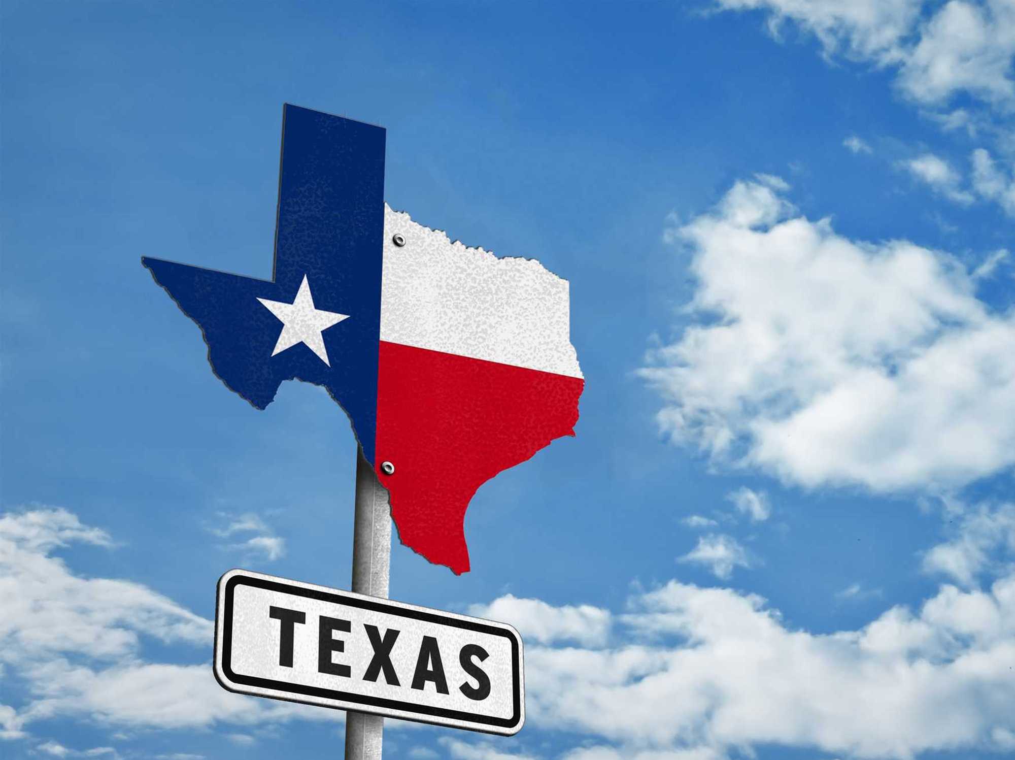 Texas state sign highway